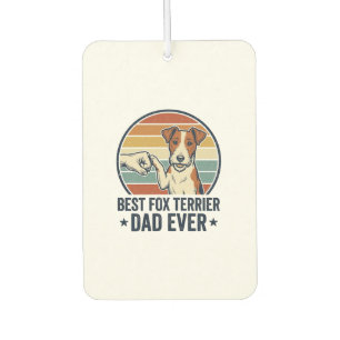 Best Fox Terrier Dad Ever Vintage Dog Lover Shirt_ Air Freshener