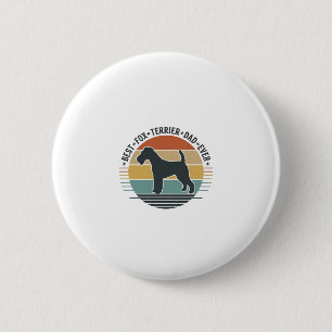 Best Fox Terrier Dad Ever Vintage Dog Shirt_1 2 Inch Round Button