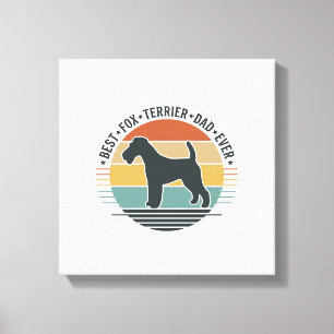 Best Fox Terrier Dad Ever Vintage Dog Shirt_1 Canvas Print