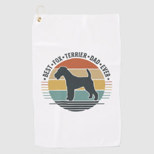 Best Fox Terrier Dad Ever Vintage Dog Shirt_1 Golf Towel