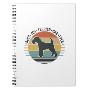 Best Fox Terrier Dad Ever Vintage Dog Shirt_1 Notebook