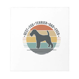 Best Fox Terrier Dad Ever Vintage Dog Shirt_1 Notepad