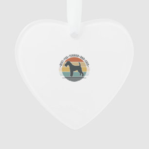 Best Fox Terrier Dad Ever Vintage Dog Shirt_1 Ornament