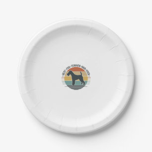 Best Fox Terrier Dad Ever Vintage Dog Shirt_1 Paper Plate