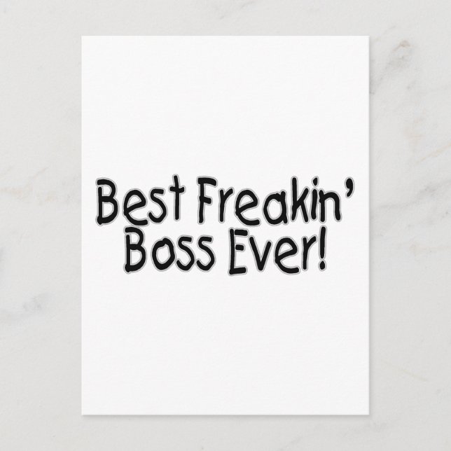 Best Freakin Boss Ever Postcard (Front)