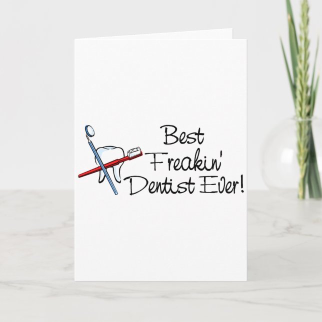 Best Freakin Dentist Ever Holiday Card (Front)