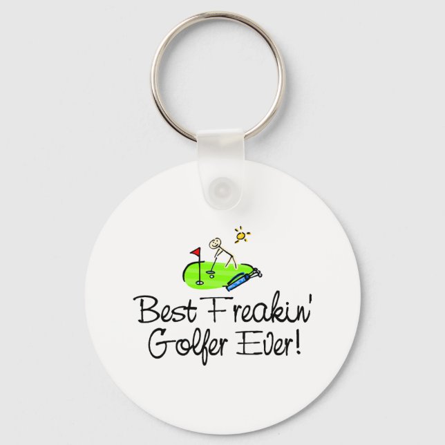 Best Freakin Golfer Ever (1) Keychain (Front)