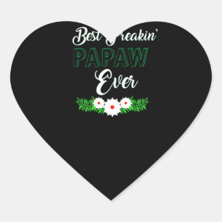 Best Freakin Papa Father Day Gift Heart Sticker