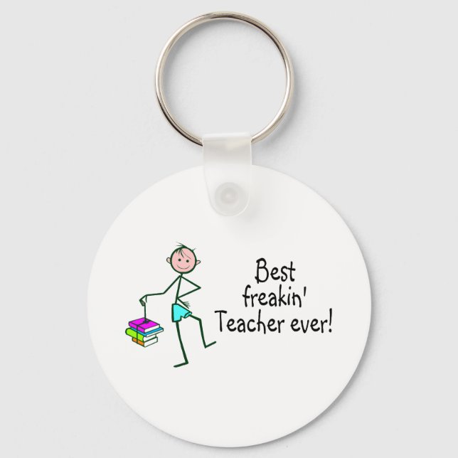 Best Freakin Teacher Ever Keychain (Front)