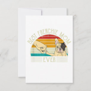 Best French Bulldog Mom Ever Gift For Dog Lover RSVP Card