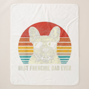 Best Frenchie Dad Ever Funny For Father Dog Lover Sherpa Blanket