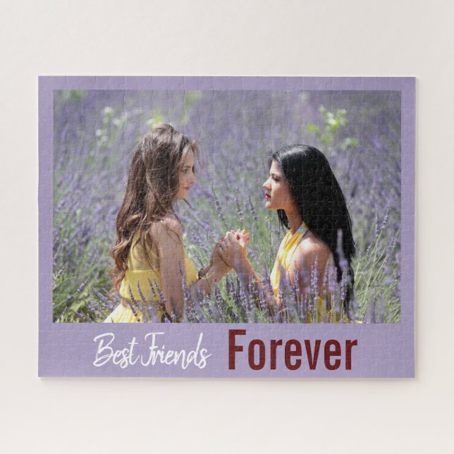 Best Frends Forever Girly Cute Photo Jigsaw Puzzle (Horizontal)