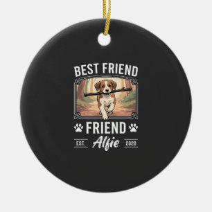 Best Friend Alfie Dog Lover Ceramic Ornament