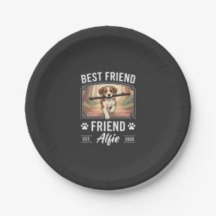 Best Friend Alfie Dog Lover Paper Plate
