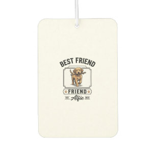 Best Friend Alfie Vintage Dog Lover Design_1 Air Freshener