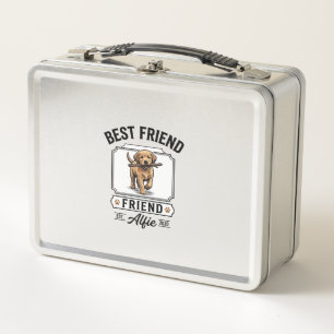 Best Friend Alfie Vintage Dog Lover Design_1 Metal Lunch Box