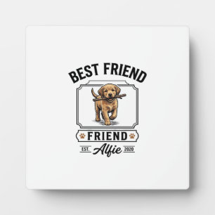 Best Friend Alfie Vintage Dog Lover Design_1 Plaque