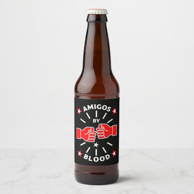 Best Friend Amigos Beer Bottle Label (Front)