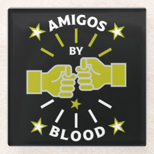 Best Friend Amigos Glass Coaster