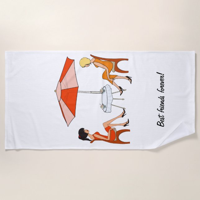Best friend beach towel (Front)
