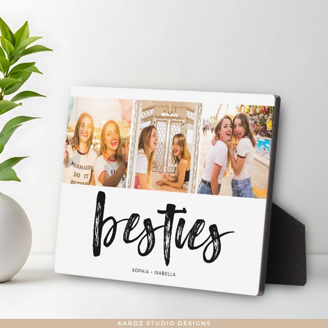 Best Friend Besties Name Photo Collage Plaque (Creator Uploaded)