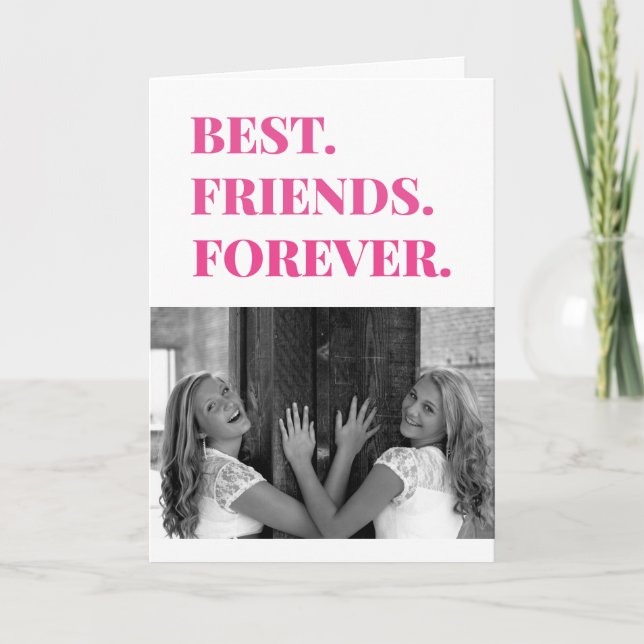 Best Friend BFF Bestie Photo Card (Front)