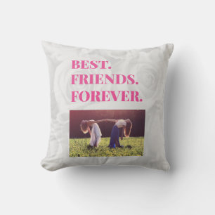 Best Friend BFF Bestie Photo Card Throw Pillow