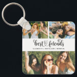 Best Friend BFF Photo Collage Best Friends Forever Keychain<br><div class="desc">A cute best friends keychain with room for 3 photos. Decorated with the words,  best friends in a script font with a heart. Personalize it with photos of your friends and their names. Designed for you by Blackberry Boulevard.</div>