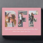Best Friend BFF Photo Collage Besties Blush Pink Plaque<br><div class="desc">Best friends are the sisters that life gives us! A tribute to the bond only best friends understand, this print features 3 of your favourite photos of you and your BFF. You can easily customize the photo, quote names and colour of the plaque by clicking 'Customize It' on the sidebar...</div>