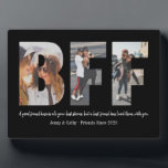 Best Friend BFF Photo Collage Besties Simple Black Plaque<br><div class="desc">Best friends are the sisters that life gives us! A tribute to the bond only best friends understand, this print features 3 of your favourite photos of you and your BFF. You can easily customize the photo, quote names and colour of the plaque by clicking 'Customize It' on the sidebar...</div>