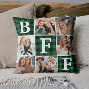 Best Friend BFF Photo Collage Friendship Gift Throw Pillow