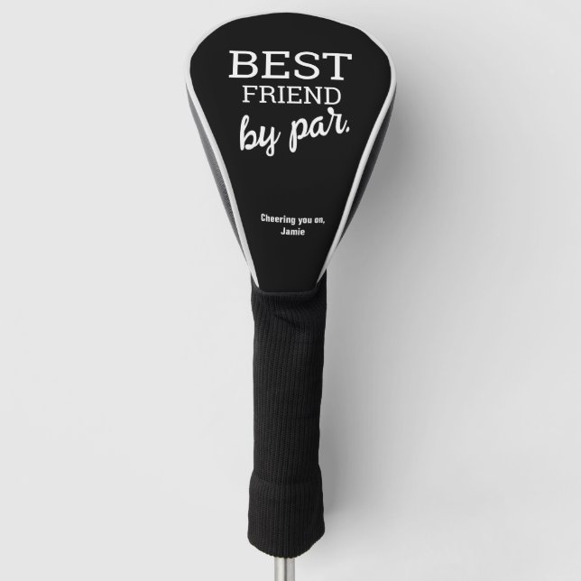 Best Friend by par Modern Typography Custom Name Golf Head Cover (Front)