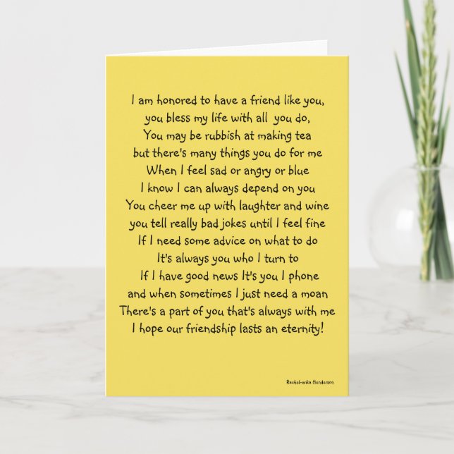 Best friend card (Front)