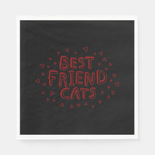 Best Friend Cats Napkin