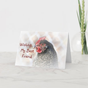 Best Friend Chicken Birthday Card