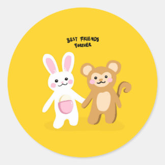 Best Friend  Classic Round Sticker