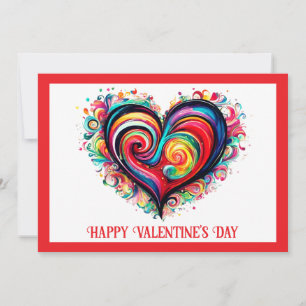 Best Friend Colourful Heart Valentine's Day Card