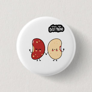 Best Friend Cute Food 1 Inch Round Button