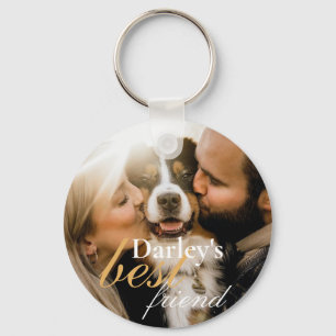 Best Friend Cute Photo Family Modern Keychain