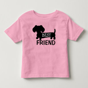 Best Friend Dachshund Toddler Shirt Pink