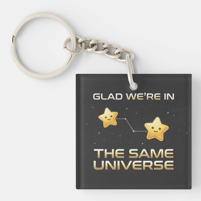 Best Friend Day Shirt: Celestial Same Universe Tee Keychain (Front)