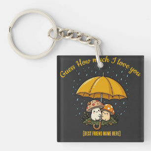 Best Friend Day Shirt: Cute Mushroom Umbrella Tee Keychain