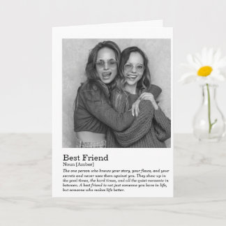Best Friend dictionary Definition wedding gift Card