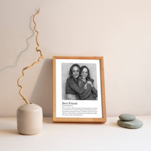 Best Friend dictionary Definition wedding gift Poster