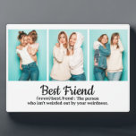 Best Friend Dictionary Typography Three Photo Plaque<br><div class="desc">This modern design features three of your favourite photos with a description of a best friend in modern typography. provided. #photo #photogifts #gifts #gift #giftsforher #girly #bffs #bestfriends #bffgifts #birthdaygifts #holidaygifts #personalizedgifts #personalized</div>