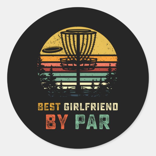 Best Friend Disc Golf Gf Frisbees Disc Golfer Golf Classic Round Sticker (Front)