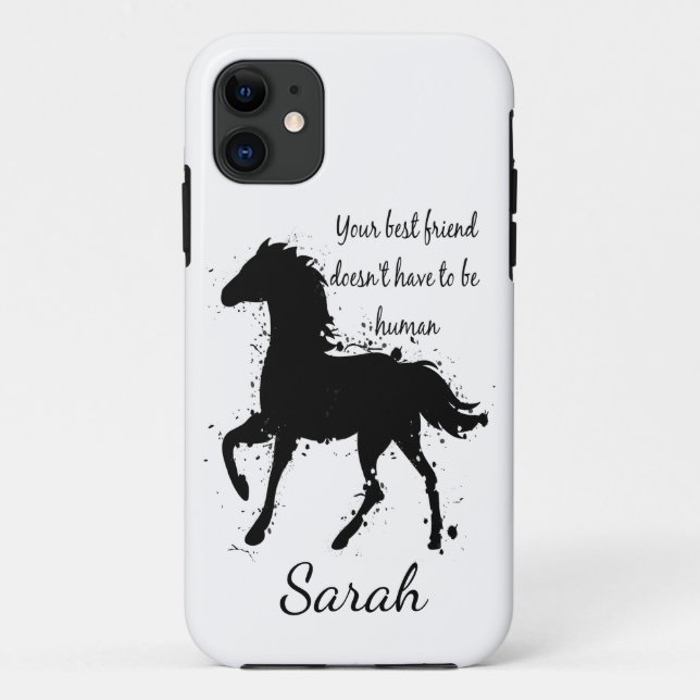 Best Friend Doesn't have to be Human Horse Quote Case-Mate iPhone Case (Back)