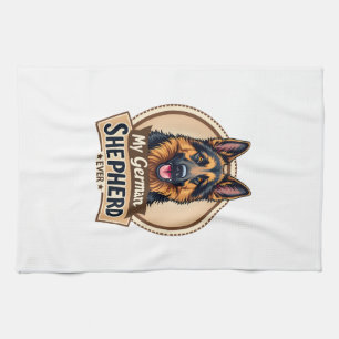 Best Friend Ever My German Shepherd Vintage Dog Lo Kitchen Towel