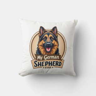 Best Friend Ever My German Shepherd Vintage Dog Lo Throw Pillow