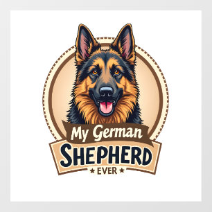 Best Friend Ever My German Shepherd Vintage Dog Lo Window Cling
